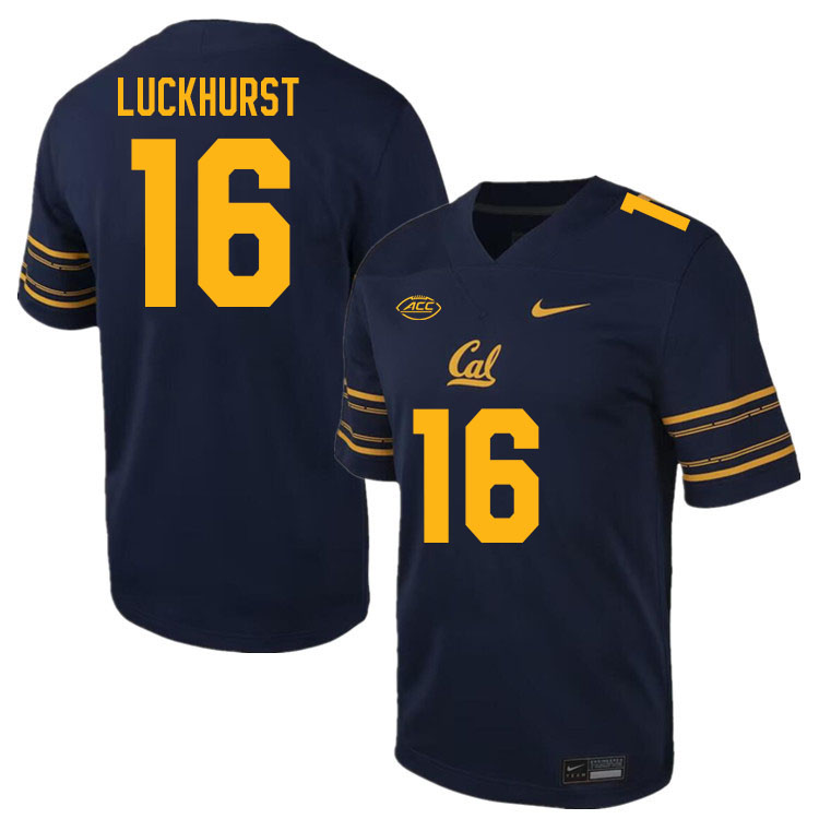 Men #16 Michael Luckhurst California Golden Bears ACC Conference College Football Jerseys Stitched S